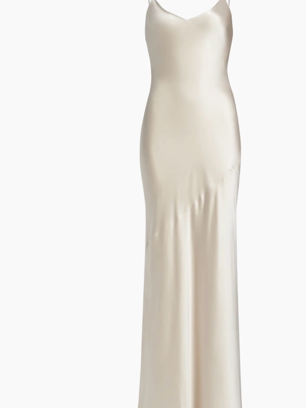 Steppin' Out Satin Ivory Slip Gown